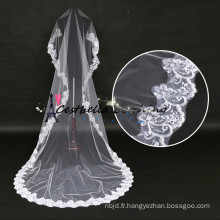 Fournisseur en dentelle Appliqué Long voile de mariage